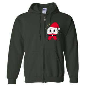 Santa Tooth Dentist Christmas Gift Full Zip Hoodie