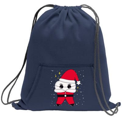 Santa Tooth Dentist Christmas Gift Sweatshirt Cinch Pack Bag