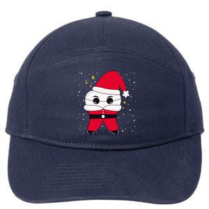 Santa Tooth Dentist Christmas Gift 7-Panel Snapback Hat