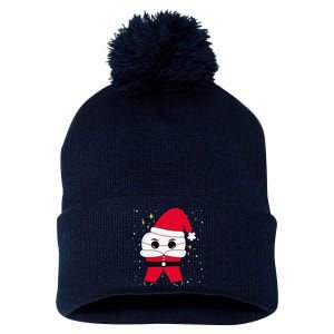 Santa Tooth Dentist Christmas Gift Pom Pom 12in Knit Beanie