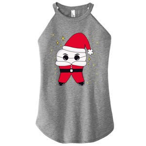 Santa Tooth Dentist Christmas Gift Women's Perfect Tri Rocker Tank