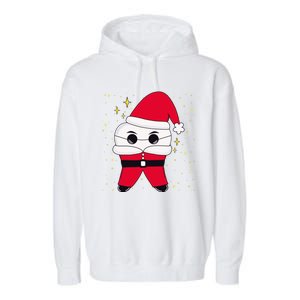 Santa Tooth Dentist Christmas Gift Garment-Dyed Fleece Hoodie