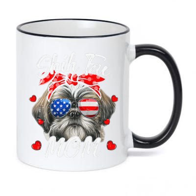 Shih Tzu Dog Mom Shih Tzu Mama Puppy Wo Mother's Day 11oz Black Color Changing Mug