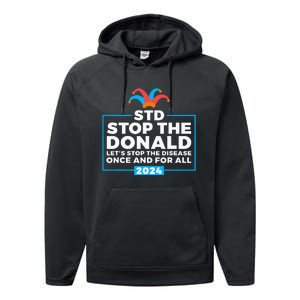 Stop The Donald Anti Trump Democrat Voter Performance Fleece Hoodie