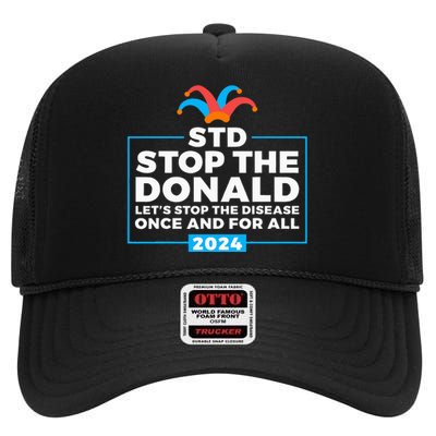 Stop The Donald Anti Trump Democrat Voter High Crown Mesh Back Trucker Hat