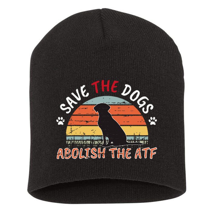 Save The Dogs Abolish The Atf Short Acrylic Beanie