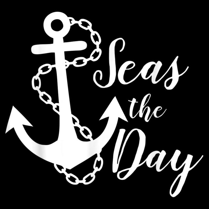 Seas The Day Nautical Anchor Cruise Vacation Impact Tech Backpack