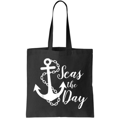 Seas The Day Nautical Anchor Cruise Vacation Bag