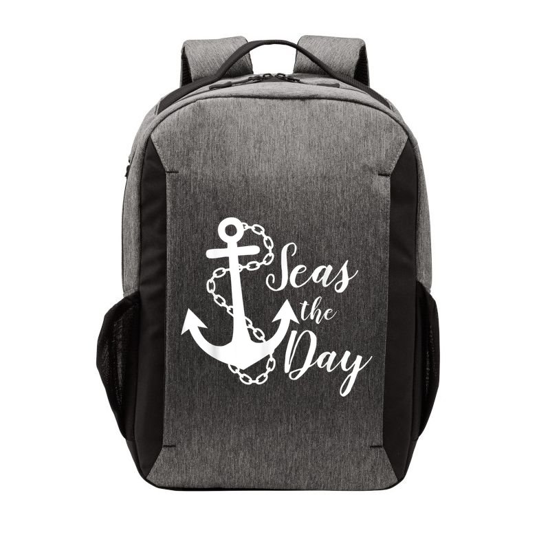 Seas The Day Nautical Anchor Cruise Vacation Vector Backpack