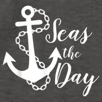 Seas The Day Nautical Anchor Cruise Vacation Vector Backpack