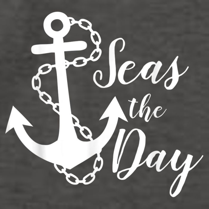 Seas The Day Nautical Anchor Cruise Vacation Vector Backpack