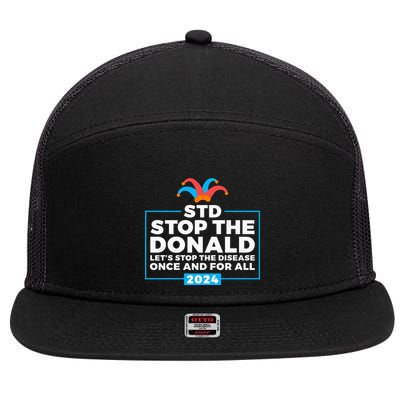 Stop The Donald Anti Trump Democrat Voter 7 Panel Mesh Trucker Snapback Hat