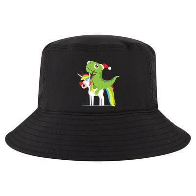 Santasaurus Trex Dinosaur Riding Reindeer Unicorn Christmas Gift Cool Comfort Performance Bucket Hat
