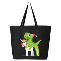 Santasaurus Trex Dinosaur Riding Reindeer Unicorn Christmas Gift 25L Jumbo Tote