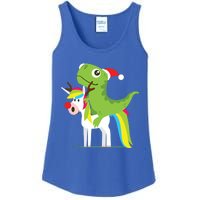 Santasaurus Trex Dinosaur Riding Reindeer Unicorn Christmas Gift Ladies Essential Tank