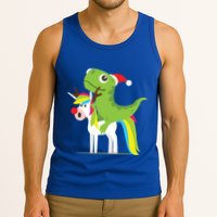 Santasaurus Trex Dinosaur Riding Reindeer Unicorn Christmas Gift Tank Top
