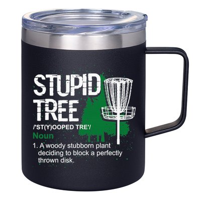 Stupid Tree Definition Disc Golf Golfers Vintage Christmas 12oz Stainless Steel Coffee Mug