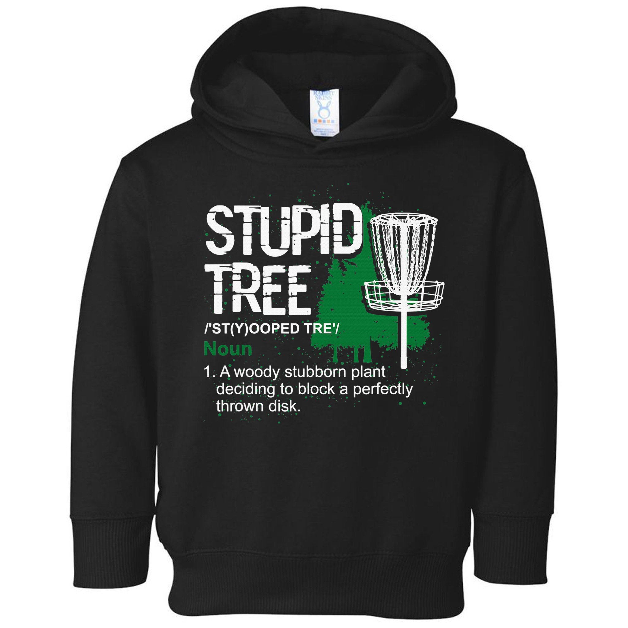 Stupid Tree Definition Disc Golf Golfers Vintage Christmas Toddler Hoodie