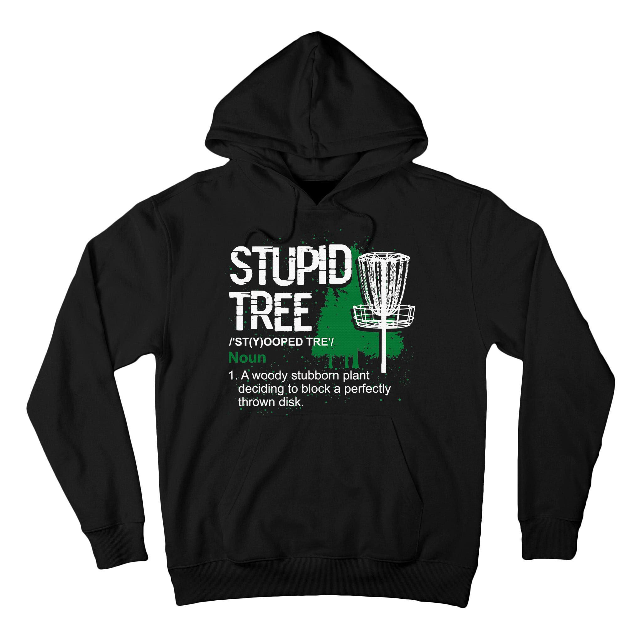 Stupid Tree Definition Disc Golf Golfers Vintage Christmas Tall Hoodie