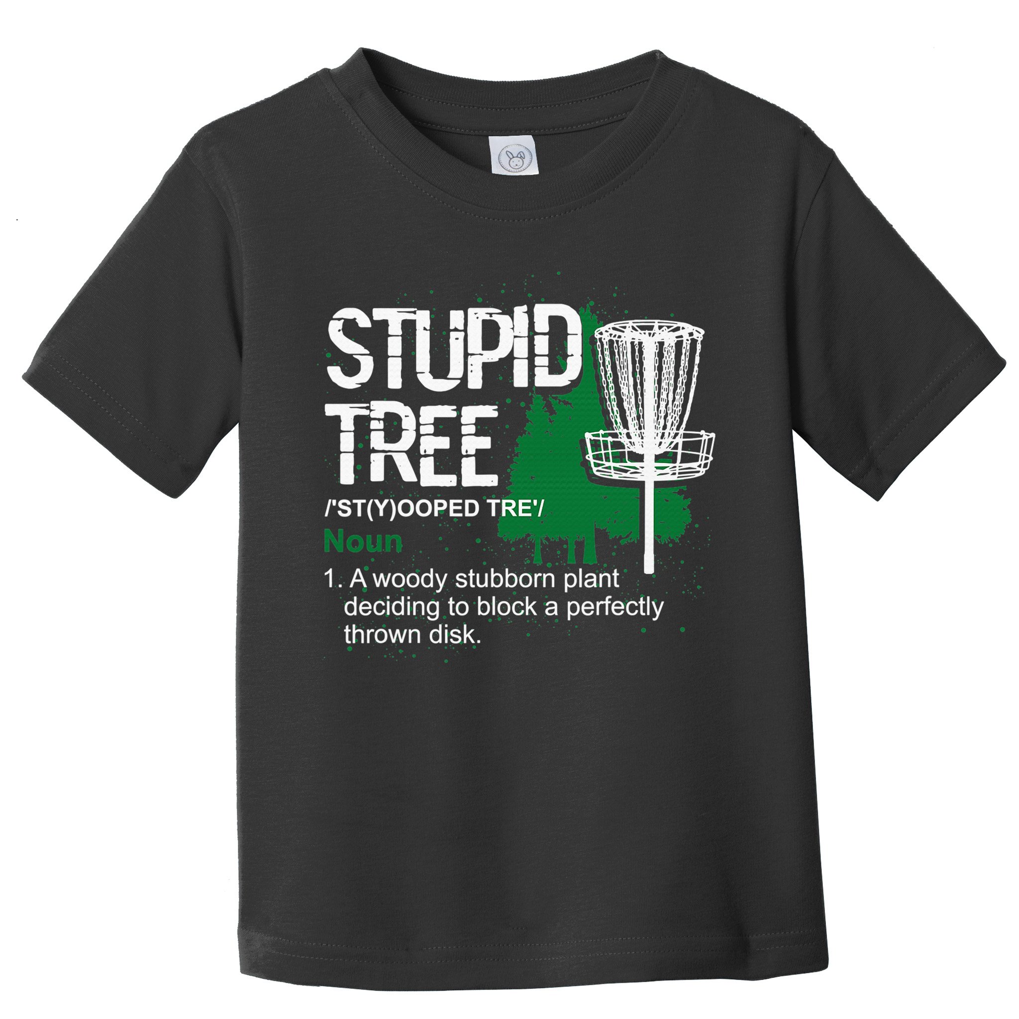 Stupid Tree Definition Disc Golf Golfers Vintage Christmas Toddler T-Shirt