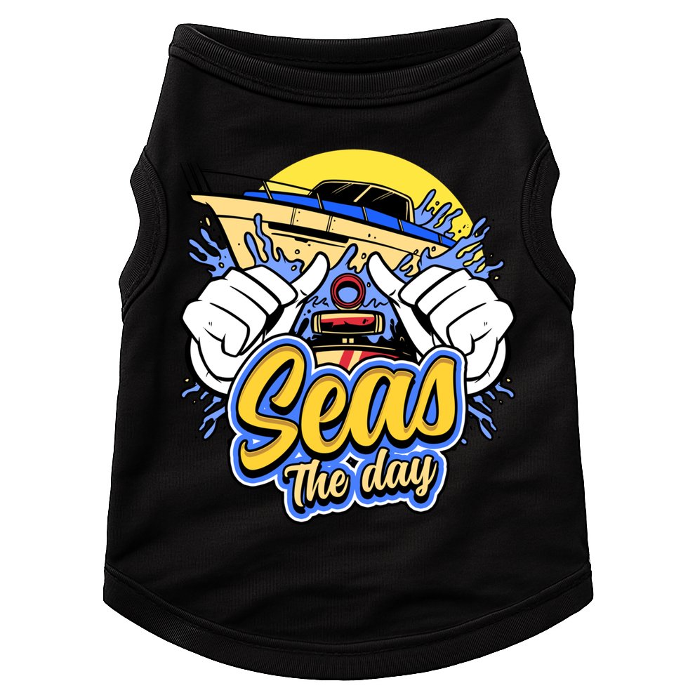 Seas The Day Compass Ocean Maritime Sealife Gift Doggie Tank