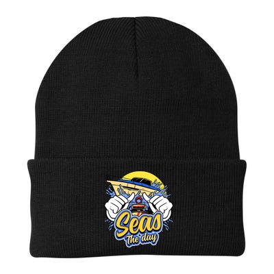 Seas The Day Compass Ocean Maritime Sealife Gift Beanie