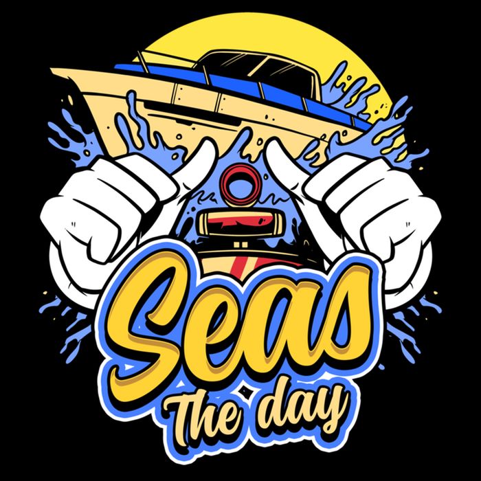 Seas The Day Compass Ocean Maritime Sealife Gift Cooling Performance Long Sleeve Crew