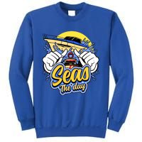 Seas The Day Compass Ocean Maritime Sealife Gift Sweatshirt