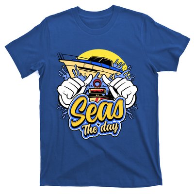 Seas The Day Compass Ocean Maritime Sealife Gift T-Shirt