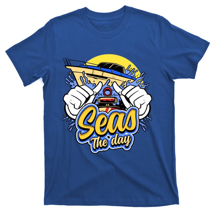 Seas The Day Compass Ocean Maritime Sealife Gift T-Shirt