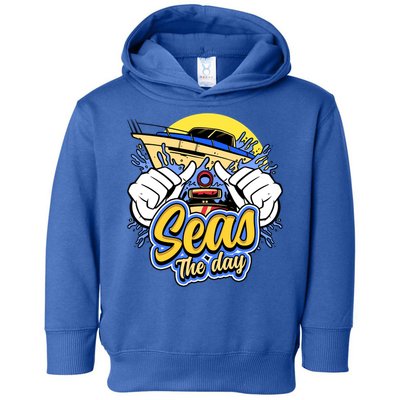Seas The Day Compass Ocean Maritime Sealife Gift Toddler Hoodie