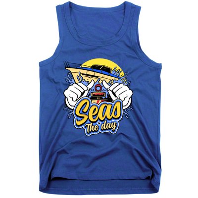 Seas The Day Compass Ocean Maritime Sealife Gift Tank Top