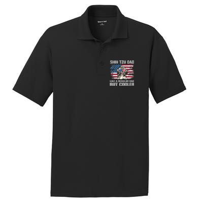 Shih Tzu Dad Like A Regular Dad But Cooler 4th Of July PosiCharge RacerMesh Polo