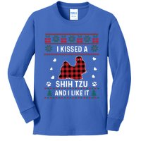 Shih Tzu Dog Lover Funny Gift Shih Tzu Dog Ugly Christmas Sweater Gift Kids Long Sleeve Shirt