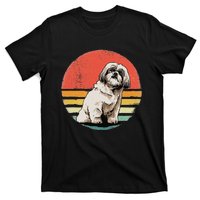 Shih Tzu Dog Retro Vintage Sunset Pet Shih Tzu Breed Lover T-Shirt