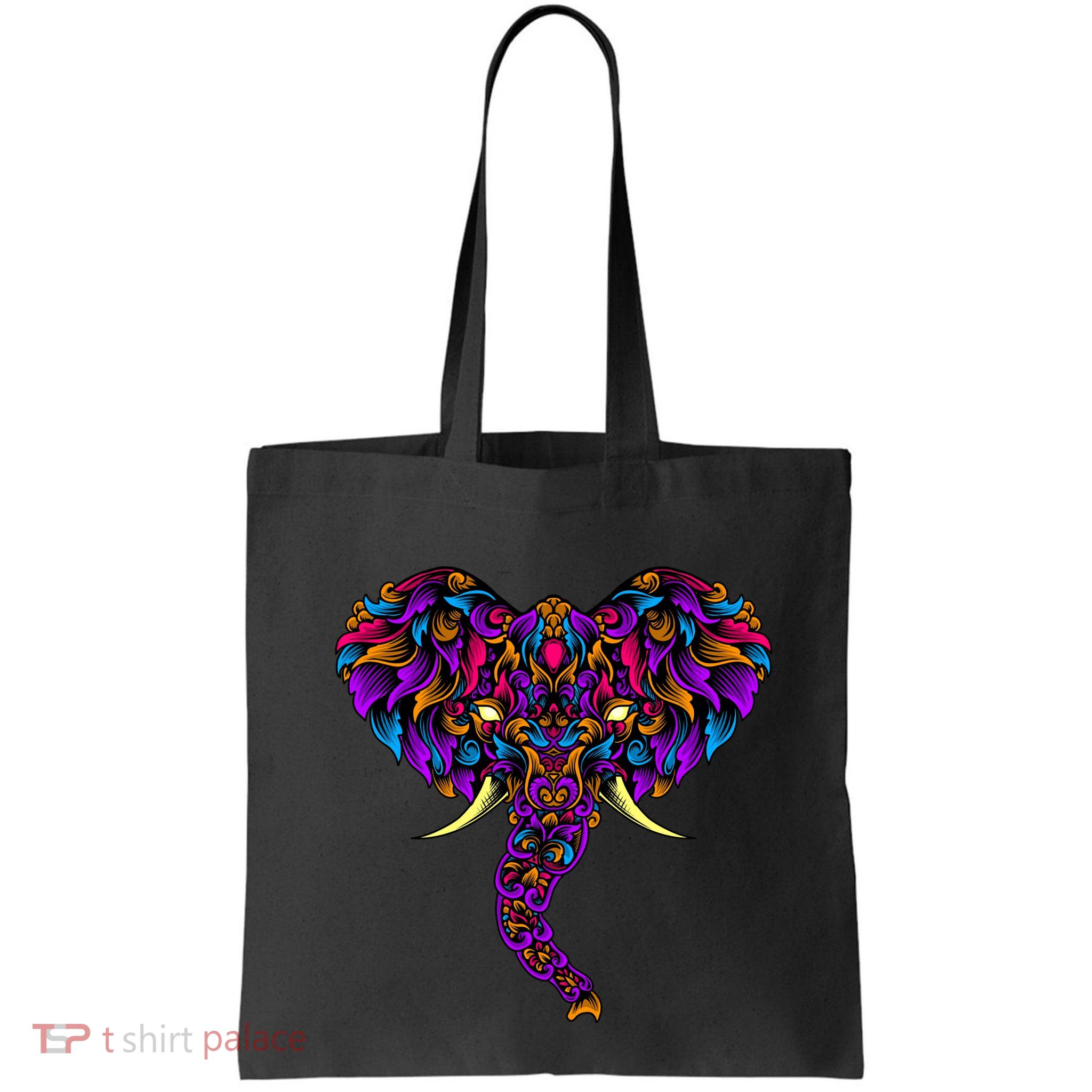 Save The Elephants Ornate Colorful Elephant Head Bag