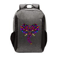 Save The Elephants Ornate Colorful Elephant Head Vector Backpack