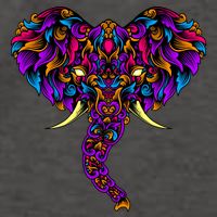 Save The Elephants Ornate Colorful Elephant Head Vector Backpack