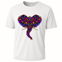 Save The Elephants Ornate Colorful Elephant Head Performance Shirt