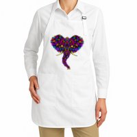 Save The Elephants Ornate Colorful Elephant Head Apron