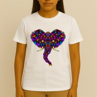 Save The Elephants Ornate Colorful Elephant Head T-Shirt