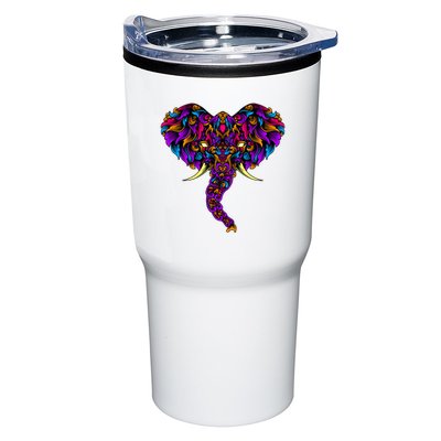 Save The Elephants Ornate Colorful Elephant Head Tumbler
