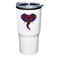 Save The Elephants Ornate Colorful Elephant Head Tumbler