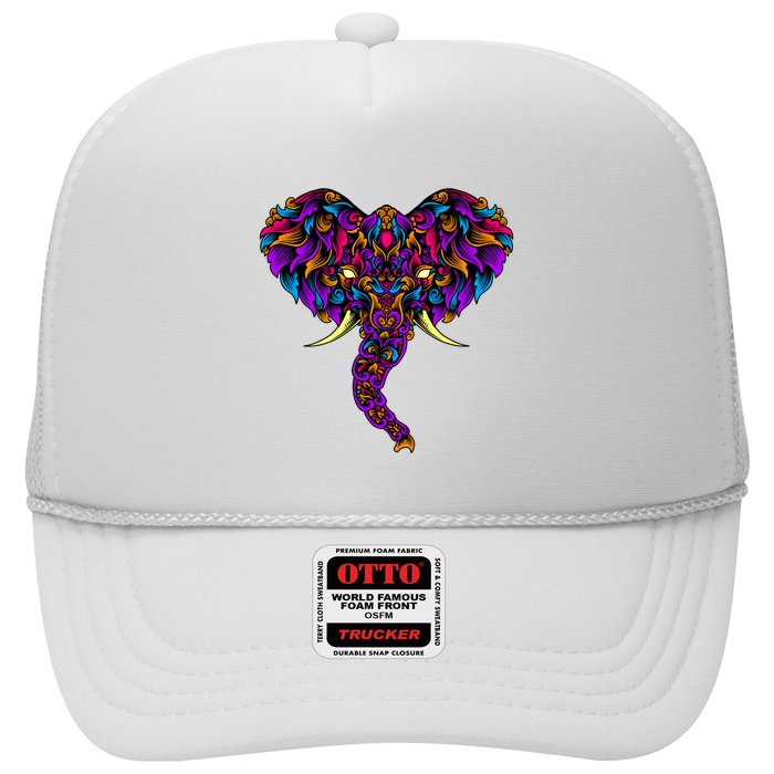 Save The Elephants Ornate Colorful Elephant Head Hat