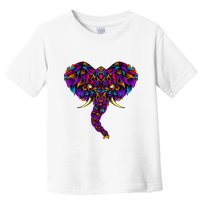Save The Elephants Ornate Colorful Elephant Head Toddler T-Shirt
