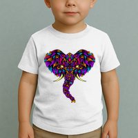 Save The Elephants Ornate Colorful Elephant Head Toddler T-Shirt