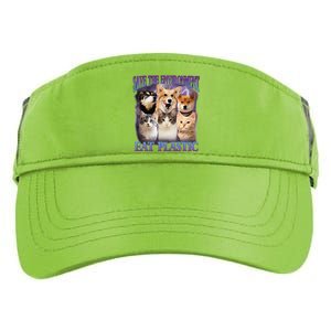 Save The Environment Eat Plastic Funny Pet Meme Adult Drive Performance Visor