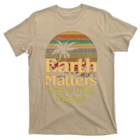 Save The Environment Planet Retro Vintage Sunset Earth Day T-Shirt