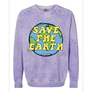 Save The Earth Gift Colorblast Crewneck Sweatshirt