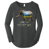 Save The Elephants Women's Perfect Tri Tunic Long Sleeve Shirt